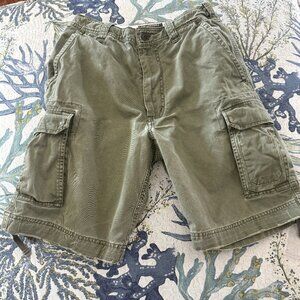 VINTAGE 1990 Y2K ABERCROMBIE & FITCH MILITARY BAGGY CARGO SHORTS Size 30